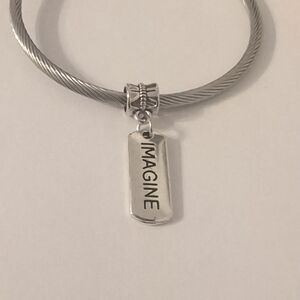 Silver Imagine Dangle Charm for Pandora Style Bracelet‎